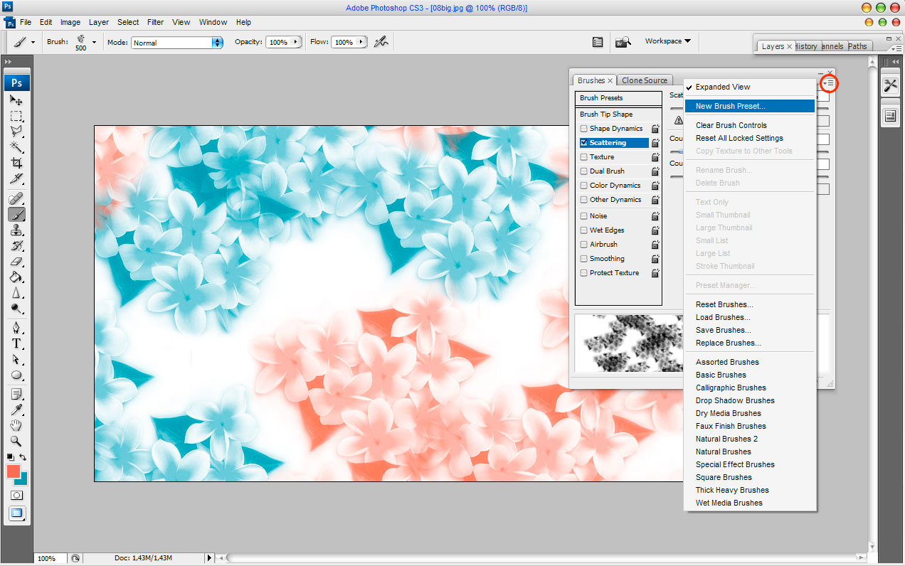 Own brushes create texture chose parameters brush affecting action different set here can How to Create Your Own Custom Brushes in Photoshop